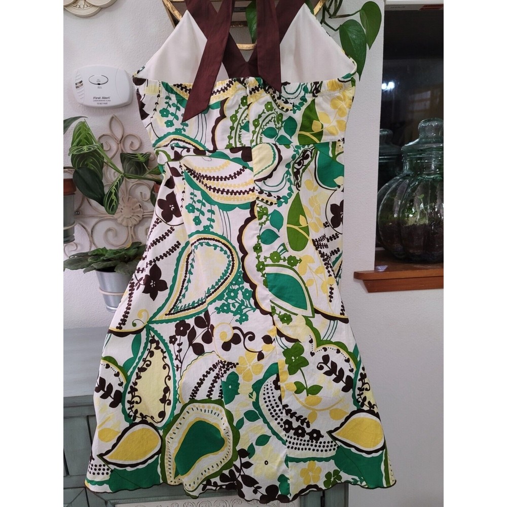 Speechless Floral Paisley Halter Tie Back with Zipper Flare Dress Junior Size 13 - Picture 8 of 15